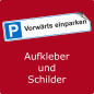 Preview: Aufkleber Parkplatz im Kennzeichenformat vorwärts einparken